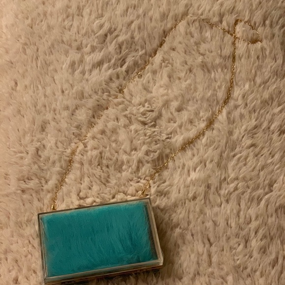 Clear Hard shell purse with fur inside - Picture 2 of 7